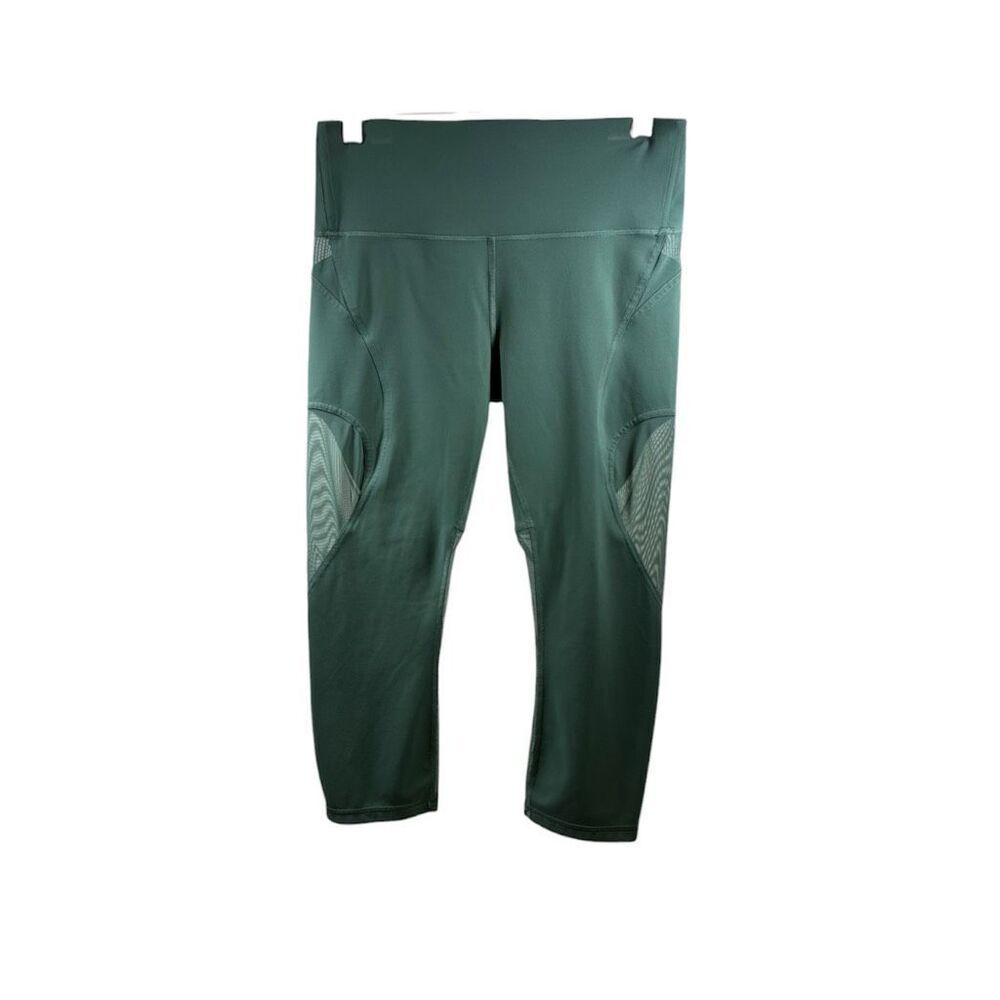 Lululemon Wunder Train Mesh Panel High Rise Tight 23” in Medium Forest Size 10